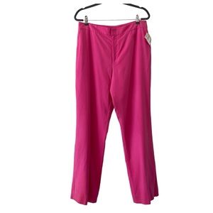 Lauren Ralph Lauren pink Silk wide leg pants barbiecore trousers size 12 NWT